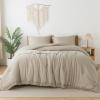 imageAndency Twin Comforter Set Burnt Orange 2 Pieces Terracotta Boho Tassel Kids Comforter Sets for Boys Girls Teens All Season Rust Soft Bed Set 66x90In Comforter ampamp 1 Pillowcase05  Oatmeal
