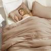imageAndency Twin Comforter Set Burnt Orange 2 Pieces Terracotta Boho Tassel Kids Comforter Sets for Boys Girls Teens All Season Rust Soft Bed Set 66x90In Comforter ampamp 1 Pillowcase15  Taupe