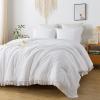 imageAndency Twin Comforter Set Burnt Orange 2 Pieces Terracotta Boho Tassel Kids Comforter Sets for Boys Girls Teens All Season Rust Soft Bed Set 66x90In Comforter ampamp 1 Pillowcase11  White