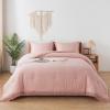 imageAndency Twin Comforter Set Burnt Orange 2 Pieces Terracotta Boho Tassel Kids Comforter Sets for Boys Girls Teens All Season Rust Soft Bed Set 66x90In Comforter ampamp 1 Pillowcase10  Blush Pink