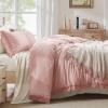imageAndency Twin Comforter Set Burnt Orange 2 Pieces Terracotta Boho Tassel Kids Comforter Sets for Boys Girls Teens All Season Rust Soft Bed Set 66x90In Comforter ampamp 1 Pillowcase10  Blush Pink