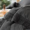 imageAndency Twin Comforter Set Burnt Orange 2 Pieces Terracotta Boho Tassel Kids Comforter Sets for Boys Girls Teens All Season Rust Soft Bed Set 66x90In Comforter ampamp 1 Pillowcase06  Dark Grey