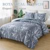 imageAndency Twin Comforter Set Grey Blue 66x90 Inch  2 Pieces Soft Lightweight Microfiber Branches Comforter Bedding Set Reversible Flower Plum Blossom Bed SetBranchGrey Blue