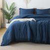 imageAndency Twin Comforter Set Burnt Orange 2 Pieces Terracotta Boho Tassel Kids Comforter Sets for Boys Girls Teens All Season Rust Soft Bed Set 66x90In Comforter ampamp 1 Pillowcase13  Navy Blue