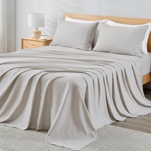 imageAndency King Size Sheets Set 4 Pieces Dark Olive Green Super Soft Sheets for King Size Bed Microfiber King Sheet Deep Pocket Up to 16quot Hotel Luxury Breathable ampamp Cooling Bed Sheet SetLinen