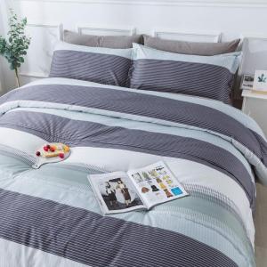 imageAndency Twin Comforter Set Black 2 Pieces Black White and Gray Patchwork Striped Comforter66x90 Inch Soft Microfiber Down Alternative Twin Comforter Bedding Sets with Corner LoopsMint Green