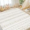 imageAndency 8x10 Brown Area Rug Living Room Rugs Large Soft Machine Washable Boho Moroccan Farmhouse Neutral Stain Resistant Indoor Floor Rug Carpet for Bedroom Dining Table Home Office House Decor03  CreamBrown