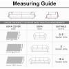 imageAndency Couch Cover Sofa Cover Black Boho Washable Sectional Couch Covers for Dogs Sofa Protector Chenile Anti Slip Love Seat Slipover for 2 Cushion Couch 71x118 BlackGrey
