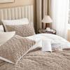 imageAndency Fluffy Sherpa King Comforter Set Super Soft Beige Fleece Warm Bedding for Winter Luxury Jacquard Boho Thick Fuzzy Plush Bed Set 3 Pieces1 Shaggy Comforter 2 PillowcasesKhaki
