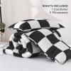 imageAndency Grey Queen Comforter Set 3 Pieces Grey White Buffalo Check Plaid Bedding Comforter ampamp Sets Light Gray Soft Lightweight Fluffy All Season Bed Set01  Checkered  Black White