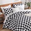 imageAndency Grey Queen Comforter Set 3 Pieces Grey White Buffalo Check Plaid Bedding Comforter ampamp Sets Light Gray Soft Lightweight Fluffy All Season Bed Set02  Checkered  Black White