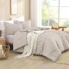 imageAndency Grey Queen Comforter Set 3 Pieces Grey White Buffalo Check Plaid Bedding Comforter ampamp Sets Light Gray Soft Lightweight Fluffy All Season Bed Set12  Gingham  Tan