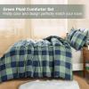 imageAndency Grey Queen Comforter Set 3 Pieces Grey White Buffalo Check Plaid Bedding Comforter ampamp Sets Light Gray Soft Lightweight Fluffy All Season Bed Set15  Buffalo Plaid  Green Navy