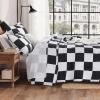 imageAndency Grey Queen Comforter Set 3 Pieces Grey White Buffalo Check Plaid Bedding Comforter ampamp Sets Light Gray Soft Lightweight Fluffy All Season Bed Set01  Checkered  Black White