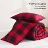 imageAndency Grey Queen Comforter Set 3 Pieces Grey White Buffalo Check Plaid Bedding Comforter ampamp Sets Light Gray Soft Lightweight Fluffy All Season Bed Set16  Buffalo Plaid  Red Black
