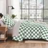 imageAndency Grey Queen Comforter Set 3 Pieces Grey White Buffalo Check Plaid Bedding Comforter ampamp Sets Light Gray Soft Lightweight Fluffy All Season Bed Set03  Checkered  Green White