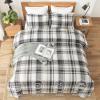 imageAndency Grey Queen Comforter Set 3 Pieces Grey White Buffalo Check Plaid Bedding Comforter ampamp Sets Light Gray Soft Lightweight Fluffy All Season Bed Set10  Plaid  Brown Gray