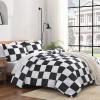imageAndency Grey Queen Comforter Set 3 Pieces Grey White Buffalo Check Plaid Bedding Comforter ampamp Sets Light Gray Soft Lightweight Fluffy All Season Bed Set01  Checkered  Black White
