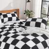 imageAndency Grey Queen Comforter Set 3 Pieces Grey White Buffalo Check Plaid Bedding Comforter ampamp Sets Light Gray Soft Lightweight Fluffy All Season Bed Set01  Checkered  Black White