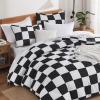 imageAndency Grey Queen Comforter Set 3 Pieces Grey White Buffalo Check Plaid Bedding Comforter ampamp Sets Light Gray Soft Lightweight Fluffy All Season Bed Set01  Checkered  Black White