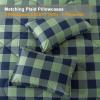 imageAndency Grey Queen Comforter Set 3 Pieces Grey White Buffalo Check Plaid Bedding Comforter ampamp Sets Light Gray Soft Lightweight Fluffy All Season Bed Set15  Buffalo Plaid  Green Navy