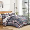 imageAndency Grey Queen Comforter Set 3 Pieces Grey White Buffalo Check Plaid Bedding Comforter ampamp Sets Light Gray Soft Lightweight Fluffy All Season Bed Set11  Plaid  Navy Red