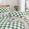 imageAndency Grey Queen Comforter Set 3 Pieces Grey White Buffalo Check Plaid Bedding Comforter ampamp Sets Light Gray Soft Lightweight Fluffy All Season Bed Set03  Checkered  Green White