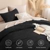 imageAndency King Size Comforter Set Beige 3 Pieces Boho King Bedding Comforter Set Cream All Season Soft Lightweight Tufted Textured Down Alternative Comforter Fluffy Bed Set10  Black