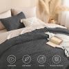 imageAndency King Size Comforter Set Beige 3 Pieces Boho King Bedding Comforter Set Cream All Season Soft Lightweight Tufted Textured Down Alternative Comforter Fluffy Bed Set13  Dark Grey