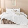 imageAndency King Size Comforter Set Beige 3 Pieces Boho King Bedding Comforter Set Cream All Season Soft Lightweight Tufted Textured Down Alternative Comforter Fluffy Bed Set02  White
