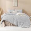 imageAndency King Size Comforter Set Beige 3 Pieces Boho King Bedding Comforter Set Cream All Season Soft Lightweight Tufted Textured Down Alternative Comforter Fluffy Bed Set03  Light Grey