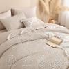 imageAndency King Size Comforter Set Beige 3 Pieces Boho King Bedding Comforter Set Cream All Season Soft Lightweight Tufted Textured Down Alternative Comforter Fluffy Bed Set06  Khaki