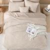 imageAndency King Size Comforter Set Beige 3 Pieces Boho King Bedding Comforter Set Cream All Season Soft Lightweight Tufted Textured Down Alternative Comforter Fluffy Bed Set06  Khaki