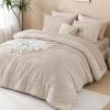 imageAndency King Size Comforter Set Beige 3 Pieces Boho King Bedding Comforter Set Cream All Season Soft Lightweight Tufted Textured Down Alternative Comforter Fluffy Bed Set06  Khaki