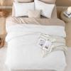 imageAndency King Size Comforter Set Beige 3 Pieces Boho King Bedding Comforter Set Cream All Season Soft Lightweight Tufted Textured Down Alternative Comforter Fluffy Bed Set02  White