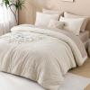 imageAndency King Size Comforter Set Beige 3 Pieces Boho King Bedding Comforter Set Cream All Season Soft Lightweight Tufted Textured Down Alternative Comforter Fluffy Bed Set01  Beige