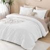 imageAndency King Size Comforter Set Beige 3 Pieces Boho King Bedding Comforter Set Cream All Season Soft Lightweight Tufted Textured Down Alternative Comforter Fluffy Bed Set02  White