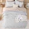 imageAndency King Size Comforter Set Beige 3 Pieces Boho King Bedding Comforter Set Cream All Season Soft Lightweight Tufted Textured Down Alternative Comforter Fluffy Bed Set03  Light Grey