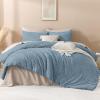 imageAndency King Size Comforter Set Beige 3 Pieces Boho King Bedding Comforter Set Cream All Season Soft Lightweight Tufted Textured Down Alternative Comforter Fluffy Bed Set11  Grayish Blue