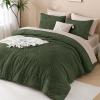 imageAndency King Size Comforter Set Beige 3 Pieces Boho King Bedding Comforter Set Cream All Season Soft Lightweight Tufted Textured Down Alternative Comforter Fluffy Bed Set09  Olive Green