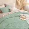 imageAndency King Size Comforter Set Beige 3 Pieces Boho King Bedding Comforter Set Cream All Season Soft Lightweight Tufted Textured Down Alternative Comforter Fluffy Bed Set05  Sage Green