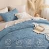 imageAndency King Size Comforter Set Beige 3 Pieces Boho King Bedding Comforter Set Cream All Season Soft Lightweight Tufted Textured Down Alternative Comforter Fluffy Bed Set11  Grayish Blue