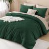 imageAndency King Size Comforter Set Beige 3 Pieces Boho King Bedding Comforter Set Cream All Season Soft Lightweight Tufted Textured Down Alternative Comforter Fluffy Bed Set07  Emerald Green