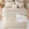 imageAndency King Size Comforter Set Beige 3 Pieces Boho King Bedding Comforter Set Cream All Season Soft Lightweight Tufted Textured Down Alternative Comforter Fluffy Bed Set08  Oatmeal