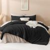 imageAndency King Size Comforter Set Beige 3 Pieces Boho King Bedding Comforter Set Cream All Season Soft Lightweight Tufted Textured Down Alternative Comforter Fluffy Bed Set10  Black