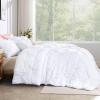 imageAndency White Queen Comforter Set90x90Inch 3 Pieces Cute Pinch Pleat Bedding Comforters ampamp Sets for Queen Bed Soft Lightweight Fluffy Down Alternative All Season Bed SetWhite