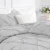 imageAndency White Queen Comforter Set90x90Inch 3 Pieces Cute Pinch Pleat Bedding Comforters ampamp Sets for Queen Bed Soft Lightweight Fluffy Down Alternative All Season Bed SetLight Gray