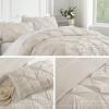 imageAndency White Queen Comforter Set90x90Inch 3 Pieces Cute Pinch Pleat Bedding Comforters ampamp Sets for Queen Bed Soft Lightweight Fluffy Down Alternative All Season Bed SetBeige