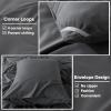 imageAndency White Queen Comforter Set90x90Inch 3 Pieces Cute Pinch Pleat Bedding Comforters ampamp Sets for Queen Bed Soft Lightweight Fluffy Down Alternative All Season Bed SetDark Gray