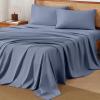 imageAndency Brown Sheets Queen Set 4 Pieces Super Soft Sheets for Queen Size Bed Microfiber Queen Sheet Set Deep Pocket Up to 16quot Hotel Luxury Breathable ampamp Cooling Bedding Sheets ampamp PillowcasesBluish Grey